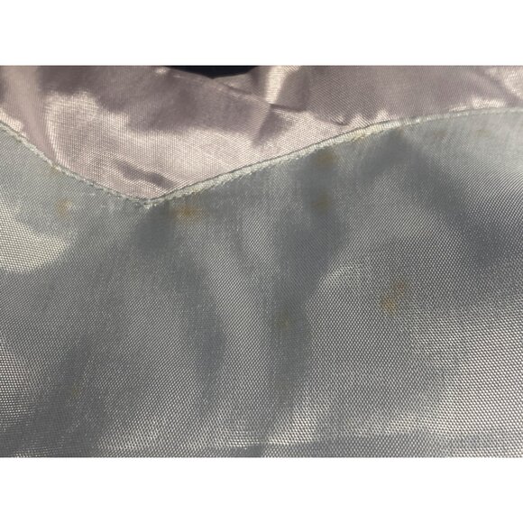 CARAMIA Lace Overlay Dress Blouse Sheer Gray Coquette Floral Women 24W VTG Plus - Picture 10 of 11